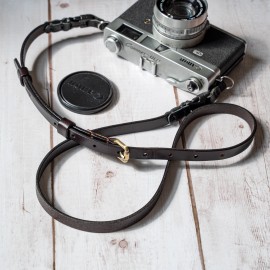 LCS1 HandMade Slim Adjustable Leather Camera Strap